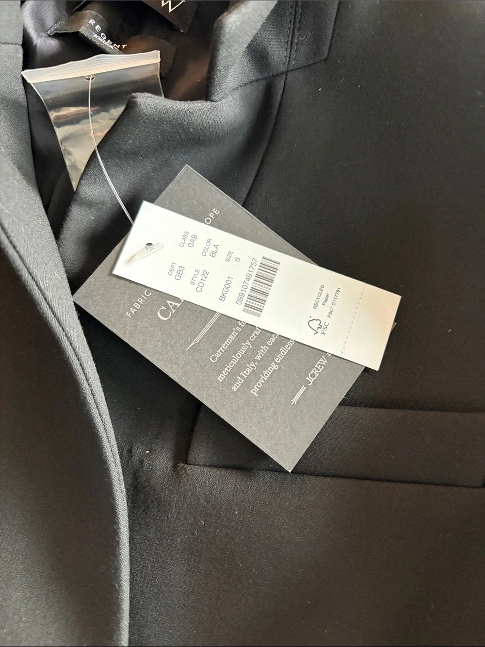 J. Crew Women's Black Stand-Collar Blazer